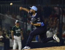 Los Bravos le encontraron la bola a Elkin Alcalá y le hicieron cuatro carreras que le dieron la vuelta al marcador. CORTESÍA/Charros de Jalisco