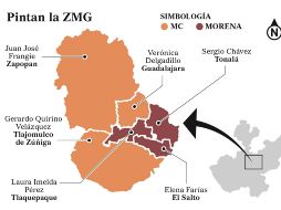 Los electores de la Zona Metropolitana de Guadalajara repartieron los cargos públicos entre los candidatos de Morena y Movimiento Ciudadano. EL INFORMADOR/L. Martínez