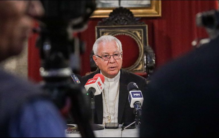 El dirigente católico también hizo un llamado a aceptar los resultados electorales. EL INFORMADOR/ H. Figueroa