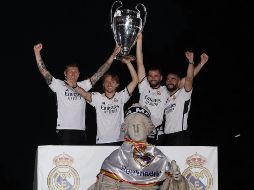 Real Madrid, en la celebración del título de la Champions League. AFP / ARCHIVO