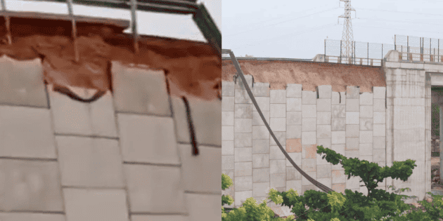 Tren Maya: Se desprende parte del puente que cruza el tren en Yucatán