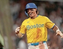 Jarren Durán festeja una carrera. AP/R. Bukaty