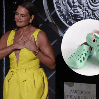 Esta es la razón de que Brooke Shields luciera crocs durante la gala de los Premios Tony
