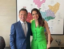 Pablo Lemus con la excandidata de la coalición Fuerza y Corazón por Jalisco al Gobierno del Estado, Laura Haro. ESPECIAL/ X/ @PabloLemusN.