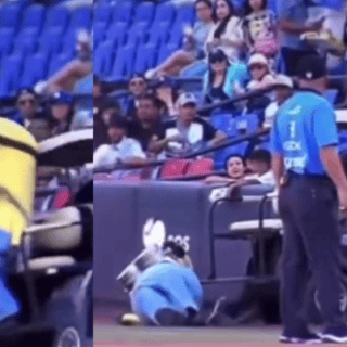 Minion sufre accidente en partido de la LMB (VIDEO)
