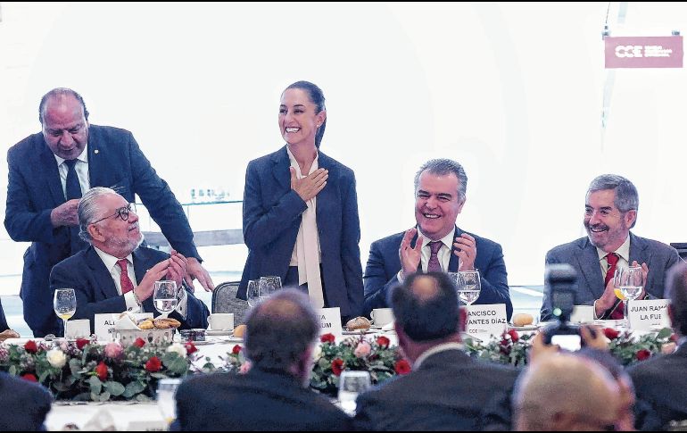 La presidenta electa, Claudia Sheinbaum, acudió a la Reunión del Consejo Coordinador Empresarial, previo a iniciar su administración. EL UNIVERSAL