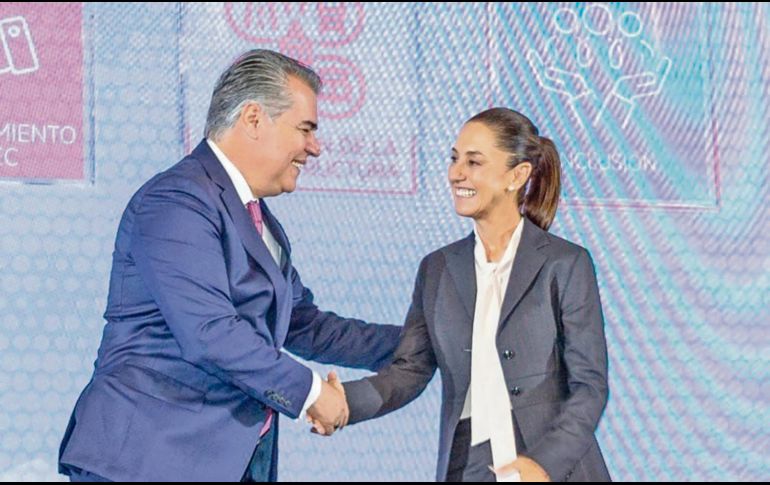 Francisco Cervantes Díaz, presidente del Consejo Coordinador Empresarial, y la presidenta electa, Claudia Sheinbaum. ESPECIAL