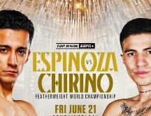 Espinoza hace la primera defensa de su campeonato. X/chirino_oax