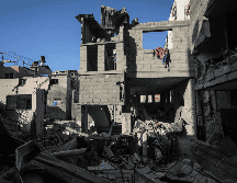 Casa destruida durante la noche en el campamento de refugiados de Maghazi, en la Franja de Gaza el 25 de junio del 2024. EFE / Fotografía de M. Saber