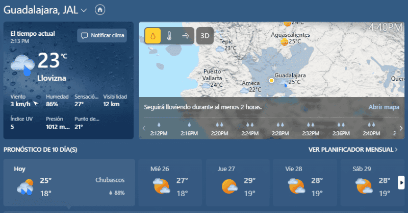 Temperatura actual. ESPECIAL&nbsp;