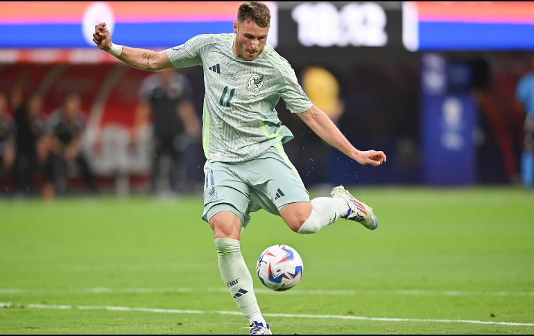 SANTIAGO GIMÉNEZ. El resultado que desencadenó las críticas para el técnico y los jugadores, quienes no encontraron la anotación pese a tener un buen primer tiempo. IMAGO7