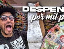Este fue el resultado de Lalo Villar intentando replicar el reto de pagar mil pesos por una despensa. ESPECIAL / YouTube LaloVillar