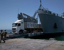 El muelle ha sido usado para transportar más de 8,6 millones de kilogramos de alimentos al interior de Gaza. AP