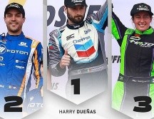 En una pista de 2,400 metros, Dueñas manejó con gran destreza el tracto #29 para quedarse con el triunfo. X/ @SuperCopaMex.