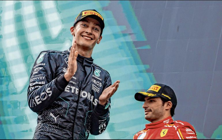 George Russell fue el más grande beneficiado del duelo Verstappen-Norris. EFE