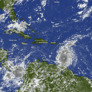 Así se ve desde el espacio el avance del Huracán "Beryl"