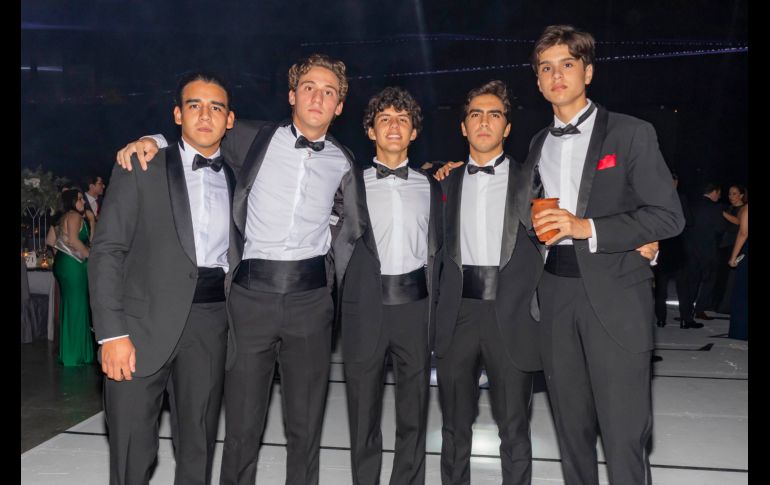 Rodrigo Villaseñor, Diego Fernández, José María Mendoza, Marcelo Rosales y Pablo Martínez. GENTE BIEN JALISCO/ Antonio Rodríguez