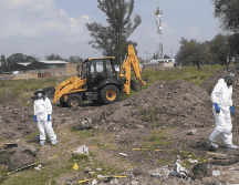 La fosa fue encontrada en un predio cercano a las calles Olivo Canivañano y Olivo Blanqueta. ESPECIAL