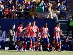 Mateo Klimowicz en festejo de gol, durante el partido correspondiente a la jornada 1 del torneo Apertura 2024. Imago7/ Sebastian Laureano Miranda
