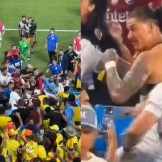 Jugadores de Uruguay pelean con aficionados colombianos (VIDEO)