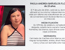 Paola Andrea Bañuelos, abordó un taxi de aplicación y desapareció en Mexicali. ESPECIAL.
