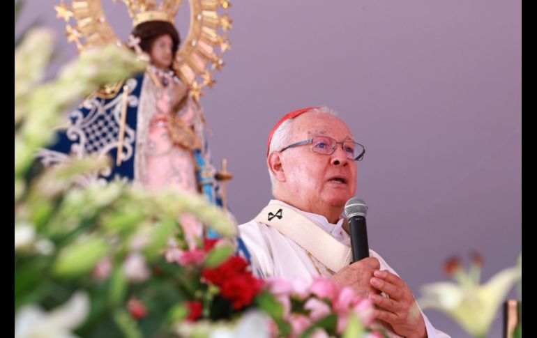 Para pedir por un buen temporal de lluvias la Virgen de Zapopan arribó este domingo al municipio de Chapala. CORTESÍA