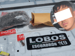 Los elementos municipales realizaron la inspección conforme a los protocolos de seguridad, en la que aseguraron una bolsa de plástico con los 250 gramos de marihuana. ESPECIAL