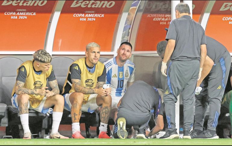 Messi no terminó la Final de la Copa América. AFP/C. Triballeau