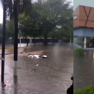 Lluvia vespertina deja varios autos varados en López Mateos (VIDEO)