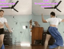La audacia del tiktoker originario de Yucatán, fue más allá cuando algunos usuarios lo retaron a recrear el baile en tacones. TIKTOK/ luisole0