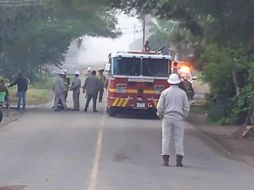 En el punto se encuentra personal de varias dependencias para apoyar en los traslados y hacer evaluaciones de riesgo. ESPECIAL