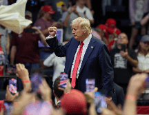 Donald Trump, en un reciente mitin criticó a México. EFE/A. DINNER.