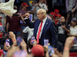 Donald Trump, en un reciente mitin criticó a México. EFE/A. DINNER.