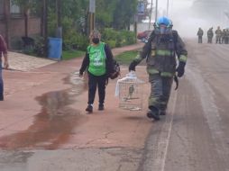 Elementos de la Unidad Estatal de Protección Civil y Bomberos de Jalisco fueron quienes apoyaron en la evacuación y el posterior retorno de las y los habitantes. ESPECIAL/X/@PCJalisco.