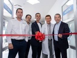 Luis Rangel, Pavel Carrillo, Rafa Márquez, Juan Jorge y Jorge Álvarez en el corte de listón de las nuevas instalaciones del hospital MIT. GENTE BIEN JALISCO/ Christian Pérez