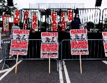 Una multitud se reúne en el Capitolio para protestar contra la presentación de Benjamin Netanyahu en Estados Unidos. EFE / A. SCHWARTZ