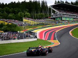 El mexicano Sergio ''Checo'' Pérez correrá su decimocuarta carrera de 2024 con Red Bull en el GP de Bélgica. AFP / ARCHIVO