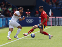 Con la cancha del Parque de los Príncipes como escenario, España logró la victoria con los tantos de Marc Pubill  en la primera parte y de Sergio Gómez en la complementaria. EFE / M. Gutiérrez