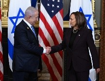 Netanyahu, poco antes de reunirse con Harris, lo hizo con el presidente Biden en el Despacho Oval de la Casa Blanca . EFE/KENNY HOLSTON
