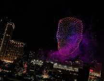 Así lució el cielo con el espectáculo de drones de Marvel. ESPECIAL / X: @MouseInfo