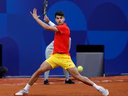 Carlos Alcaraz disputó este sábado su primer partido en Juegos Olímpicos. EFE / J. Martín