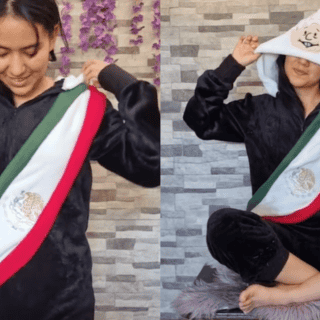 Joven presume en TikTok pijama inspirada en AMLO y se vuelve viral (VIDEO)