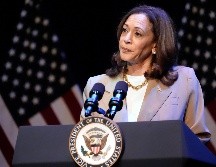 La vicepresidenta Kamala Harris pronuncia un discurso en un acto de campaña en Pittsfield, Massachusetts. AP/Stephanie Scarbrough
