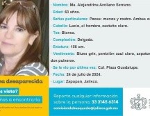 La mujer, de 63 años, fue vista por última vez la tarde del pasado miércoles, cuando salía del negocio familiar.