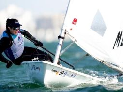 La velerista mexicana Elena Oetling cayó algunas posiciones luego de disputar su segundo día de actividades en los Juegos Olímpicos de París 2024. ESPECIAL / Gobierno de México