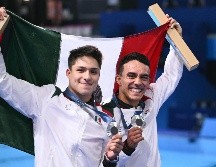 La dupla mexicana culminó la competencia con una puntuación final de 444.03. AFP