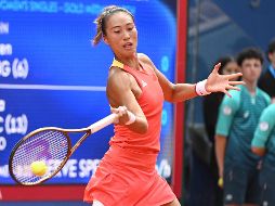 Zheng redondeó su obra tras vencer a Iga Swiatek en semifinales. EFE/C. Blumberg