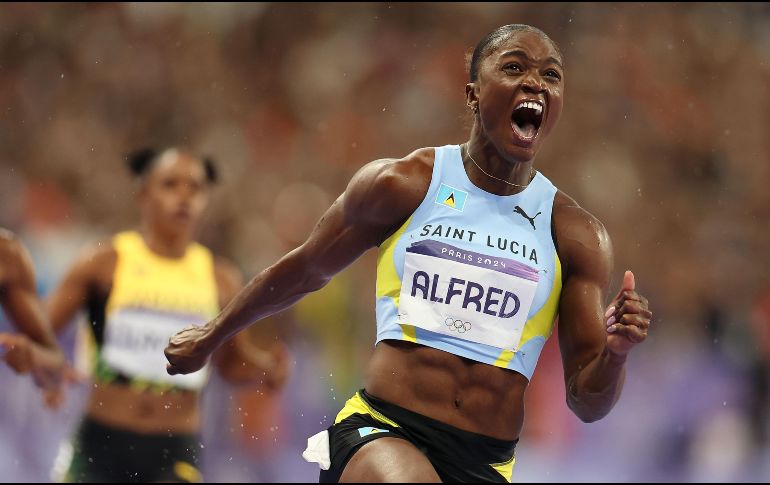 Tras los éxitos de Shelly-Ann Fraser y Elaine Thompson (Jamaica), Julien Alfred es la caribeña más rápida del mundo. XINHUA/Li Ying