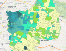 La mitad de las viviendas disponibles en el Área Metropolitana de Guadalajara (AMG) son accesibles para el 1% de los habitantes de la ciudad. ESPECIAL/ Instituto de Información Estadística y Geográfica de Jalisco