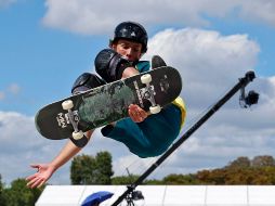 Palmer obtuvo una puntuación de 93.11 para conseguir su segunda medalla de oro en dos ediciones. EFE/M. Badra